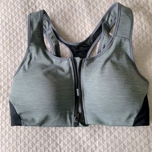 Nike Dri-Fit high support padded zip-front sports bra